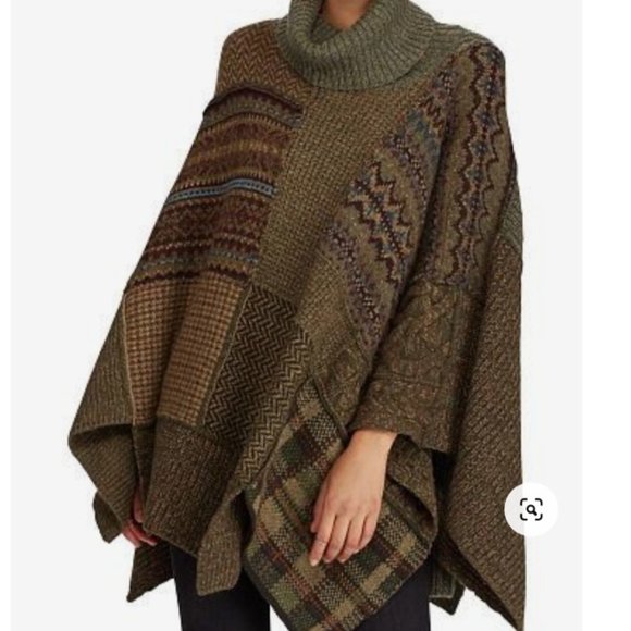 ralph lauren turtleneck poncho